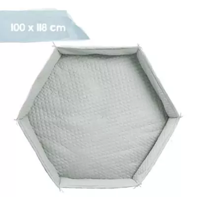 Tapis de parc bébé - ROBA - Pour parc hexagonal - Rembourré - Vert givré