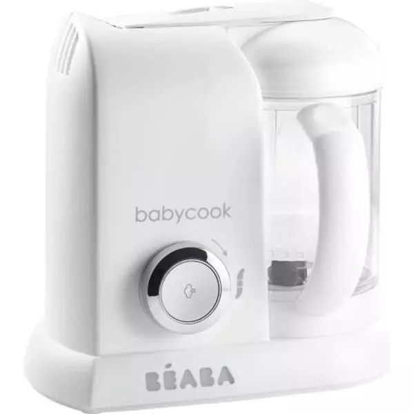 BÉABA - Babycook Solo - Robot Bébé 4 en 1 Mixeur-Cuiseur - Cuisson Vapeur - Blanc