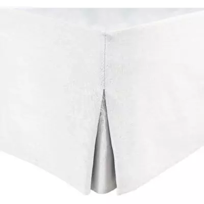 Cache sommier - HOME LINGE PASSION - 160 x 200 cm + 30 cm - Blanc