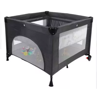 Lit parapluie 2-en-1 - Parc bébé - MIGO - 100 x 100 x 76 cm - De la Naissance a 15 kg - Bleu