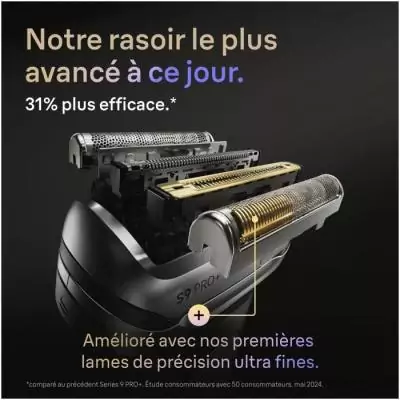 Tete de rasoir BRAUN Series 9 + - 4 éléments de coupe + tondeuse de précision - 100 % fabriqué en Allemagne