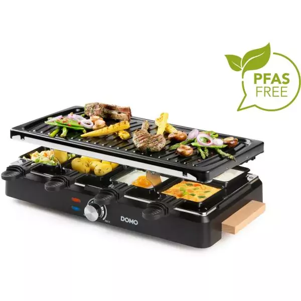 Appareil a raclette - DOMO - DO9294G - 8 personnes - Gril - 1400 W