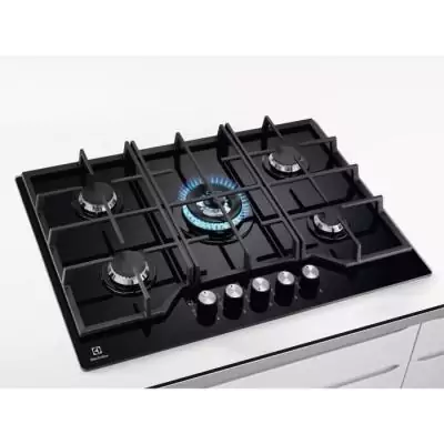 Plaque de cuisson a gaz - ELECTROLUX - KGG75362K - 5 foyers - 74 x 51 cm - Noir