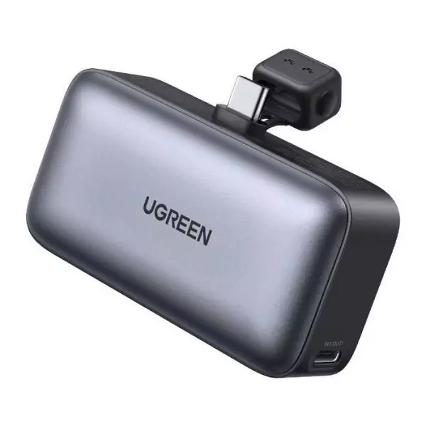Batterie externe - UGREEN - 5,000 mAh - Connecteur USB-C - Avec support - Noir