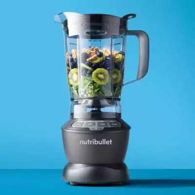 Blender - NUTRIBULLET - NUTRICOMBO - Pichet 1.6L - 2 tasses sans BPA (700 ml/500 ml) - 1000W - 3 vitesses - Gris