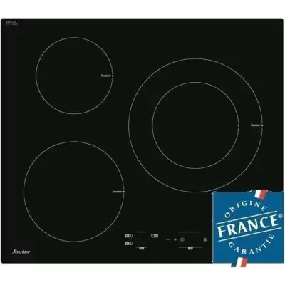 Table de cuisson induction - SAUTER - 3 zones - 7200W - L60 x P52cm - Revetement verre - Noir - SPI4300B