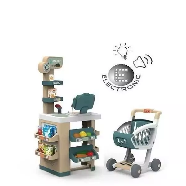SMOBY - Jouet d'imitation Marchande - Caisse enregistreuse avec différentes fonctions - Des 3 ans