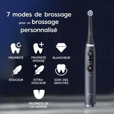 Brosse a dents électrique connectée - ORAL-B -iO 9 XMAS Edition - Noir - Mouvement oscillo-rotatif Brosse a dents électrique connectée - ORAL-B -iO 9 XMAS Edition - Noir - Mouvement oscillo-rotatif