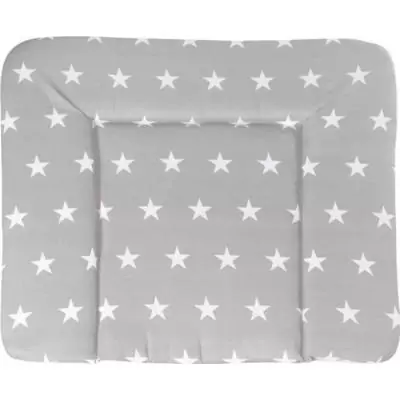 Matelas a langer - ROBA - LITTLE STARS - 85 x 75 cm - Gris étoiles blanches
