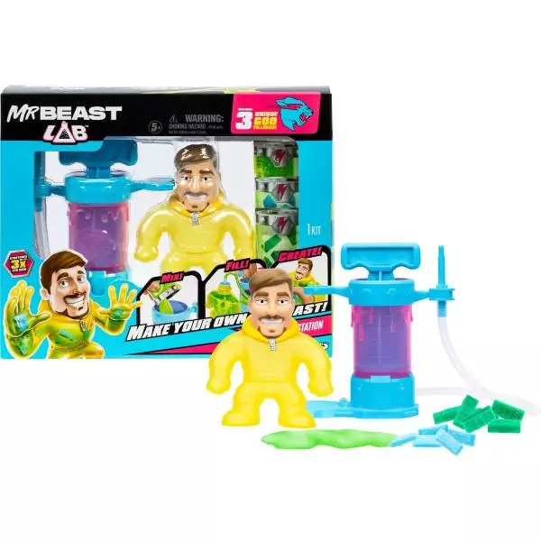 Kit de création - MRBEAST LAB - Heroes of Goo Jit Zu - Pompe incluse - Figurine personnalisable - Accessoires fournis