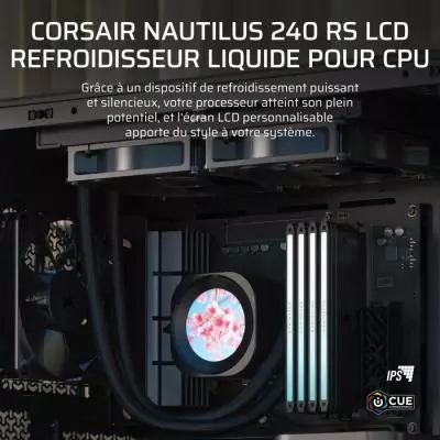 CORSAIR NAUTILUS 240 LCD: Refroidissement liquide CPU 240 mm - Radiateur - Ventilateur PC
