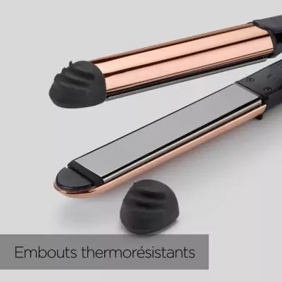 Lisseur Babyliss Babyliss ST482E - straight & curl brillance - 5 températures jusqu'a 235°C - Plaques 28 mm en titane véritab