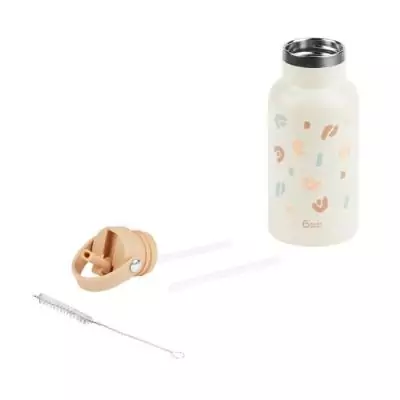 Babymoov - Gourde Enfant Isotherme 350ml - Anti Fuites - Paille Intégrée - Garde 12h au Frais et 6h au Chaud - 2e Paille Inclu