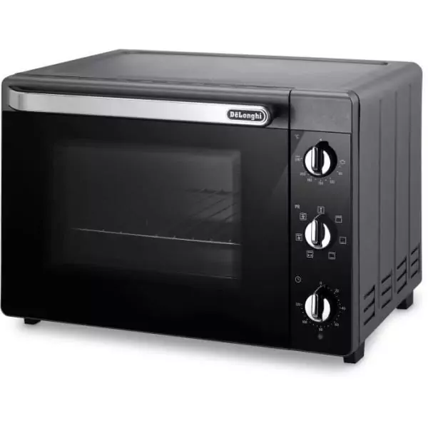 Mini-four - Chaleur tournante - Tournebroche - DELONGHI - EO40123.S - Noir - 40 L - 51,5 x 44 x 36 cm - 2000 W