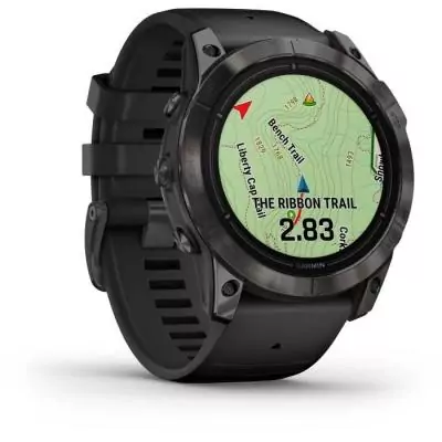 GARMIN - Epix Pro (Gen2) - Montre connectée a haute performance - 51 mm - Acier, Gray avec bracelet noir