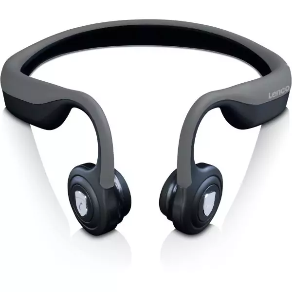 Casque Bluetooth a conduction osseuse - LENCO - HBC-200GY - Autonomie jusqu'a 8 heures - Étanche - Batterie rechargeable intég