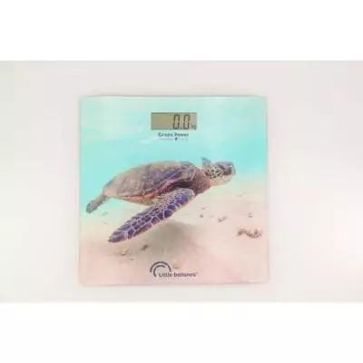 Pese-personne électronique - LITTLE BALANCE - 8653 - USB - 180 kg / 100 g - Motif tortue verte