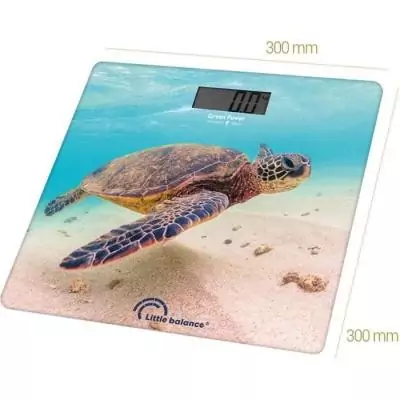 Pese-personne électronique - LITTLE BALANCE - 8653 - USB - 180 kg / 100 g - Motif tortue verte Pese-personne électronique - LITTLE BALANCE - 8653 - USB - 180 kg / 100 g - Motif tortue verte