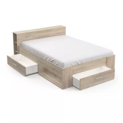 DEMEYERE Lit adulte 140 x 190 cm - Chene Kronberg - Oxygene DEMEYERE Lit adulte 140 x 190 cm - Chene Kronberg - Oxygene