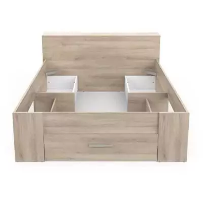 DEMEYERE Lit adulte 140 x 190 cm - Chene Kronberg - Oxygene DEMEYERE Lit adulte 140 x 190 cm - Chene Kronberg - Oxygene