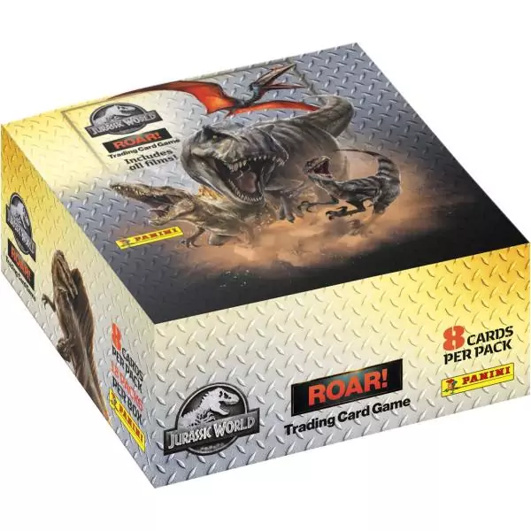 Boîte de 18 pochettes - PANINI - JURASSIC WORLD 4 TCG - 144 cartes + carte edition limitée n°2