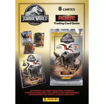 Boîte de 18 pochettes - PANINI - JURASSIC WORLD 4 TCG - 144 cartes + carte edition limitée n°2 Boîte de 18 pochettes - PANINI - JURASSIC WORLD 4 TCG - 144 cartes + carte edition limitée n°2