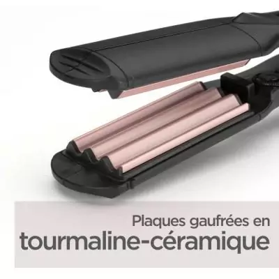 Fer a gaufrer - BABYLISS 2165CE - Plaques larges de 35 mm - 10 températures - Embouts thermorésistants