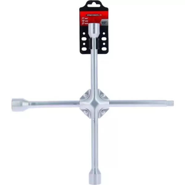 Clé en croix renforcé - PRECISION STEEL - Douilles 17, 19, 21 mm