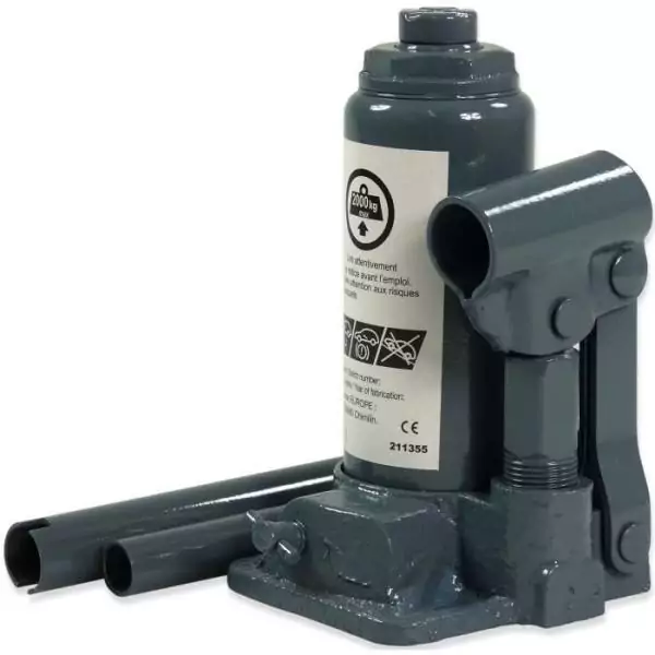 Cric hydraulique bouteille 2T - PRECISION STEEL