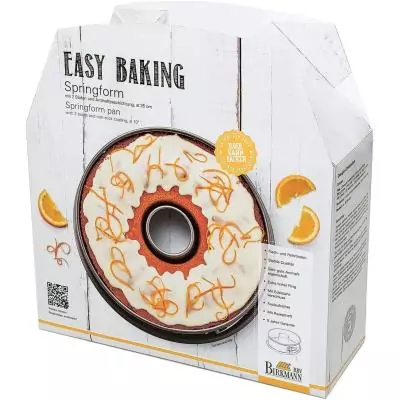 Moule a fond amovible - BIRKMANN - EASY BAKING - Acier Carbone - Anti adhésif - 2 Fonds - 26 x 26 x 9 cm