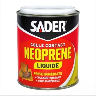 Colle contact néoprene liquide extra forte - SADER - Tous matériaux - Prise immédiate - Boîte 750 ml