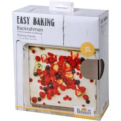 Cadre de cuisson ajustable - BIRKMANN - EASY BAKING - Acier - 22 x 25 a 43 x 48 cm, H 7 cm