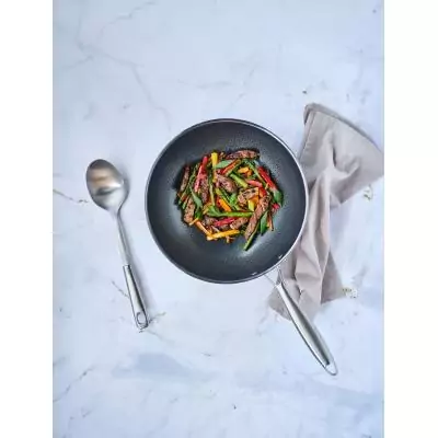 Wok - COSY & TRENDY - HEXAPRO - Acier inoxydable - Ø24 cm - Anti-adhésive - Tous feux dont induction