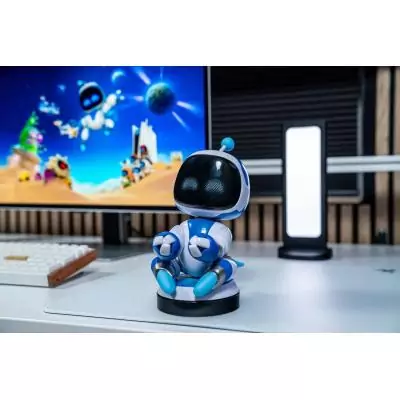Figurine PlayStation Astro Bot - EXQUISITE GAMING - Cable Guys - Support écouteurs, smartphone ou petit accessoire - 20 cm