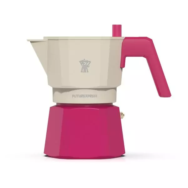 Cafetiere italienne - PEZZETTI - FUTUREXPRESS - Aluminium - 6 tasses - Fuschia