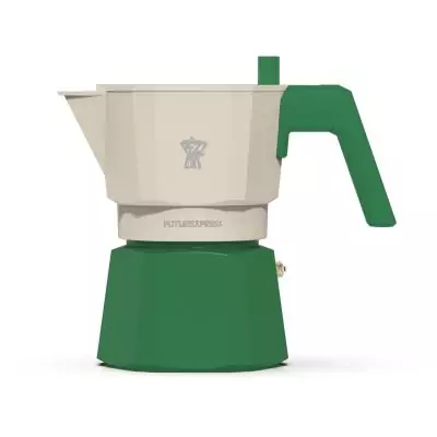 Cafetiere italienne - PEZZETTI - FUTUREXPRESS - Aluminium - 3 tasses - Vert