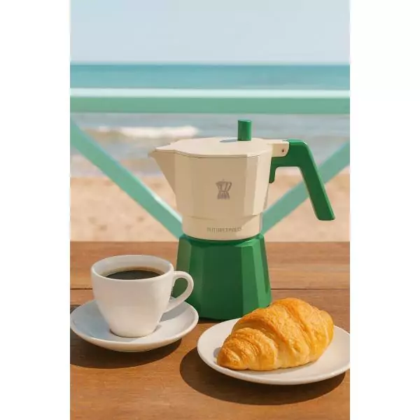 Cafetiere italienne - PEZZETTI - FUTUREXPRESS - Aluminium - 6 tasses - Vert