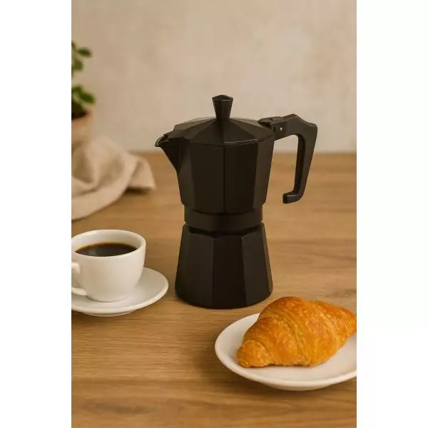 Cafetiere italienne - PEZZETTI - ITALEXPRESS - Aluminium - 6 tasses - Noir