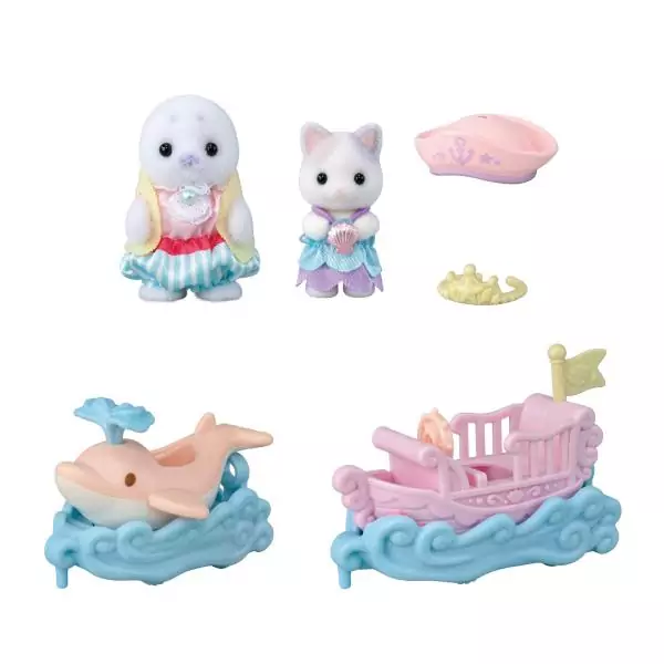 Mini-figurines - SYLVANIAN FAMILIES - Le petit train de la mer - Des 3 ans