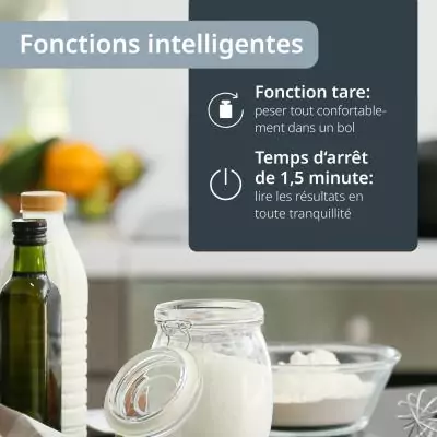 Balance de cuisine digitale - ADE - ANJA - Plastique ABS - 17 x 17 x 2,2 cm - Inclus 1 pile Cr 2032