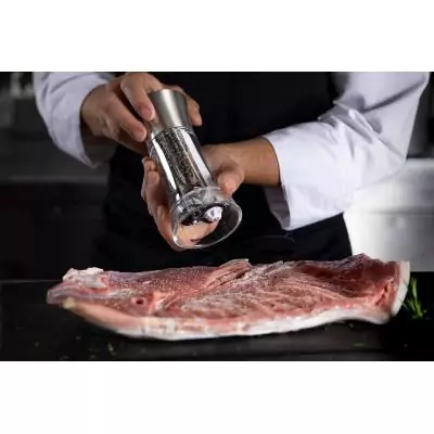 Moulin Sel-Poivre 2-en-1 - BISETTI - Dual Big Acryl - Inox