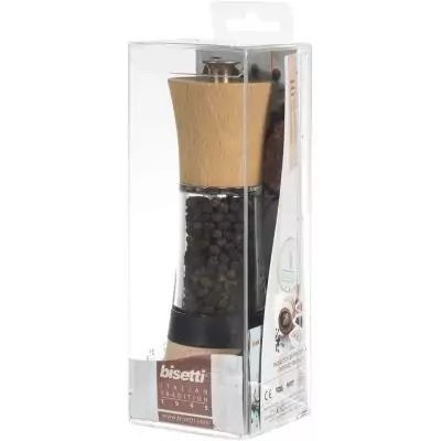 Moulin a poivre - BISETTI - PISA - 18 cm - Bois / Acryl
