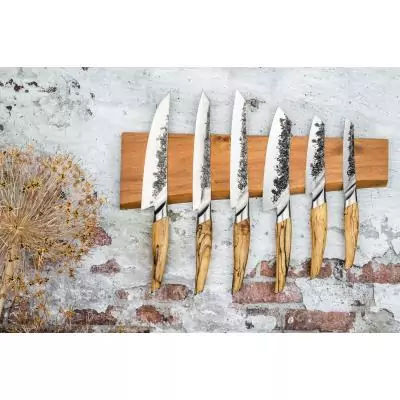Couteau Santoku - FORGED - KATAI - Acier VG10 - Manche en bois de racine - L 18 cm