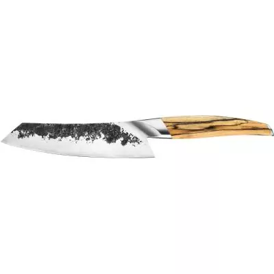 Couteau Santoku - FORGED - KATAI - Acier VG10 - Manche en bois de racine - L 18 cm