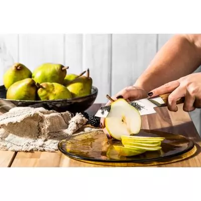 Couteau Santoku - FORGED - KATAI - Acier VG10 - Manche en bois de racine - L 14 cm