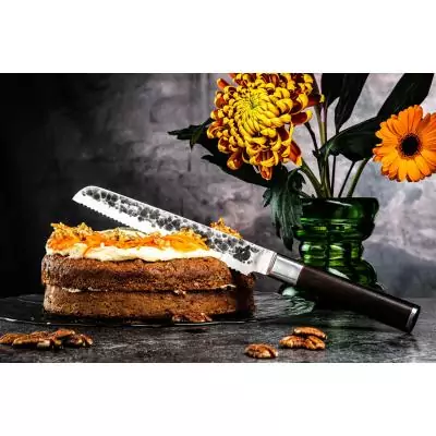 Couteau a pain - FORGED - SEBRA - Acier japonais 440C - Manche en bois Dalbergia - L 20,5 cm