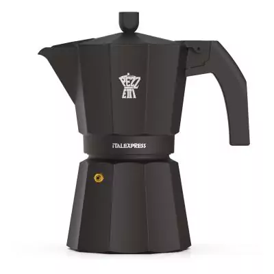 Cafetiere italienne - PEZZETTI - ITALEXPRESS - Aluminium - 3 tasses - Noir