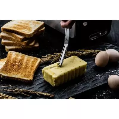 Coffret couteaux a fromages et beurre - STYLE DE VIE - Acier inoxydable - 6 pieces - Argent