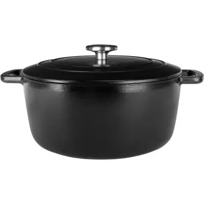 Cocotte avec couvercle - COSY & TRENDY - FONTESTIC - Fonte émaillée- Ø28 cm - 6,15 L - Tous feux dont induction - Noir