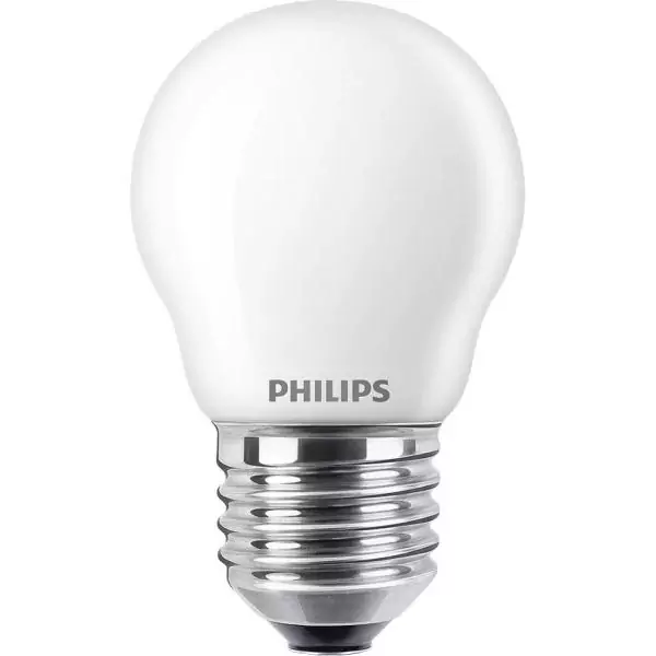 PHILIPS LED Classic 40W Sphérique E27 Blanc Chaud Dépolie Non Dimmable